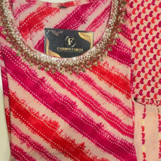 Pink Lahoriya Maslin Silk Fabric