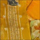 Mustard Pants Set, Banarasi Cambric Cotton