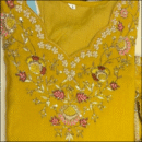 Handwork Dupatta with Banarasi Cotton Lining - Mustard Color