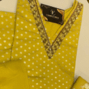 Lemon Yellow Silk Fabric Pants Set