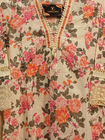 Floral Print Off White Color - Image 3