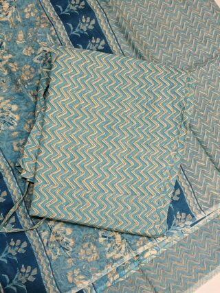 Cotton Pants Set - Ice Blue - Image 2