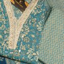 Cotton Pants Set - Ice Blue