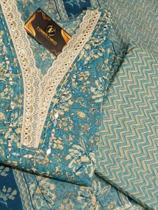 Cotton Pants Set - Ice Blue