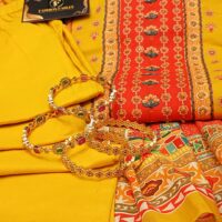 Mustard Yellow Sabhya Sachi Printed Pants Set