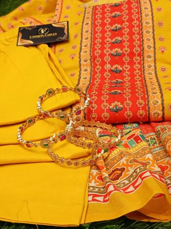 Mustard Yellow Sabhya Sachi Printed Pants Set