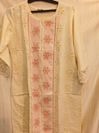 Off White Pink - Cambric Cotton - Image 4