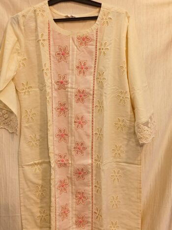 Off White Pink - Cambric Cotton - Image 4