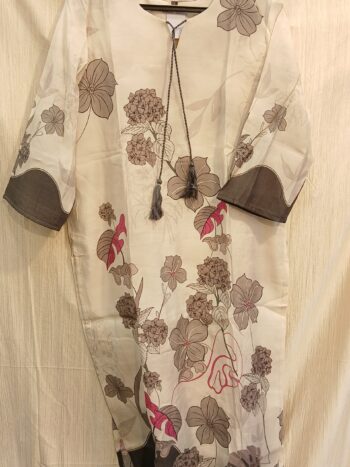 Modal Silk Fabric Straight Paint Suit - Image 2