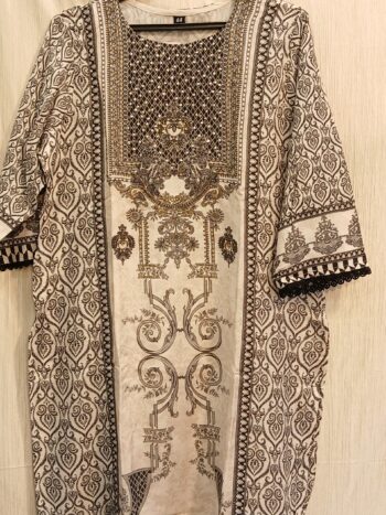 Pure Maslin Suit with Cotton Lining | Sabhya Sachi Digital Print - Image 5