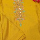 Lemon Yellow A- Line Silk Cotton Suit
