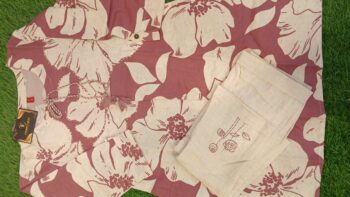 Khaadi Cotton Printed With Minimal Embroidery Yok and bottom Co-ord set
