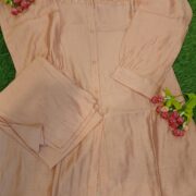 Silk Cotton Fabric Detailing on Yok - Pink Color