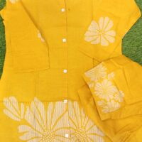 Mulmul Cotton Printed Co-ord Set - Yellow