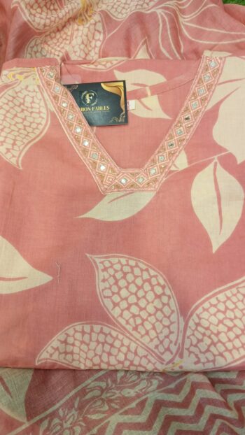 Light Pink Cotton Pants Set - Daily Wear