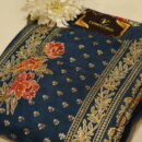 Navy Blue Banarasi Silk Suit Set
