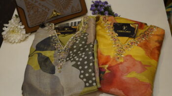 Glass Tissue Fabric ( Yellow & Pink ) - Image 3