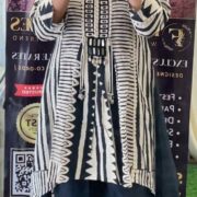 Pure Maslin Co-ord Sets with khadi Bottom : Black & Off White