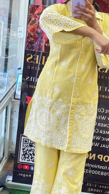 Premium Cotton Co-ord Set With Shifli Work - Image 4