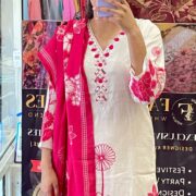 Premium Cotton Pants set: Mirror Work