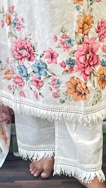Premium Cotton Pants Set: Floral Printed - Image 2