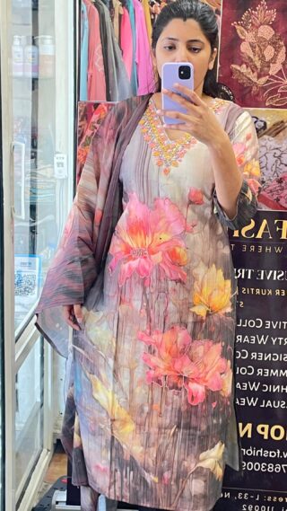 Premium Pants Set Digital Printed | Silk Fabric