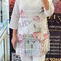 Cotton Co-ord Set With Knot Work