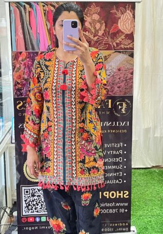 Italian Crape Multi Printed Co-ord set