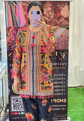 Italian Crape Multi Printed Co-ord set