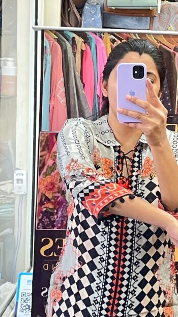 Italian Crape Co-ord Set With Digital Print - Image 2