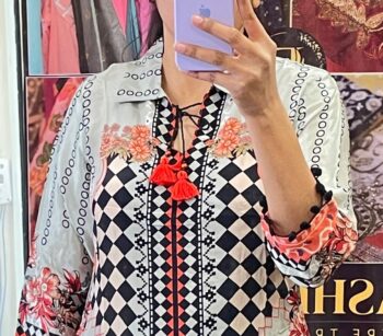 Italian Crape Co-ord Set With Digital Print - Image 3