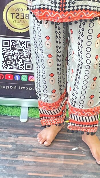Italian Crape Co-ord Set With Digital Print - Image 4