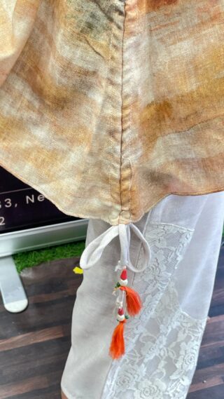 Cotton Co-ord Set With Moti Work - Image 2