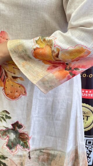Cotton Co-ord Set With Moti Work - Image 4