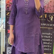 Vyle Cotton Co-ord Set With Designer Pant