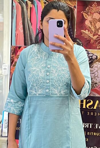 Cotton Co-ord Set | Light Blue - Image 3