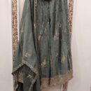 Elegant Pure Chinon Suit with Golden Thread Work