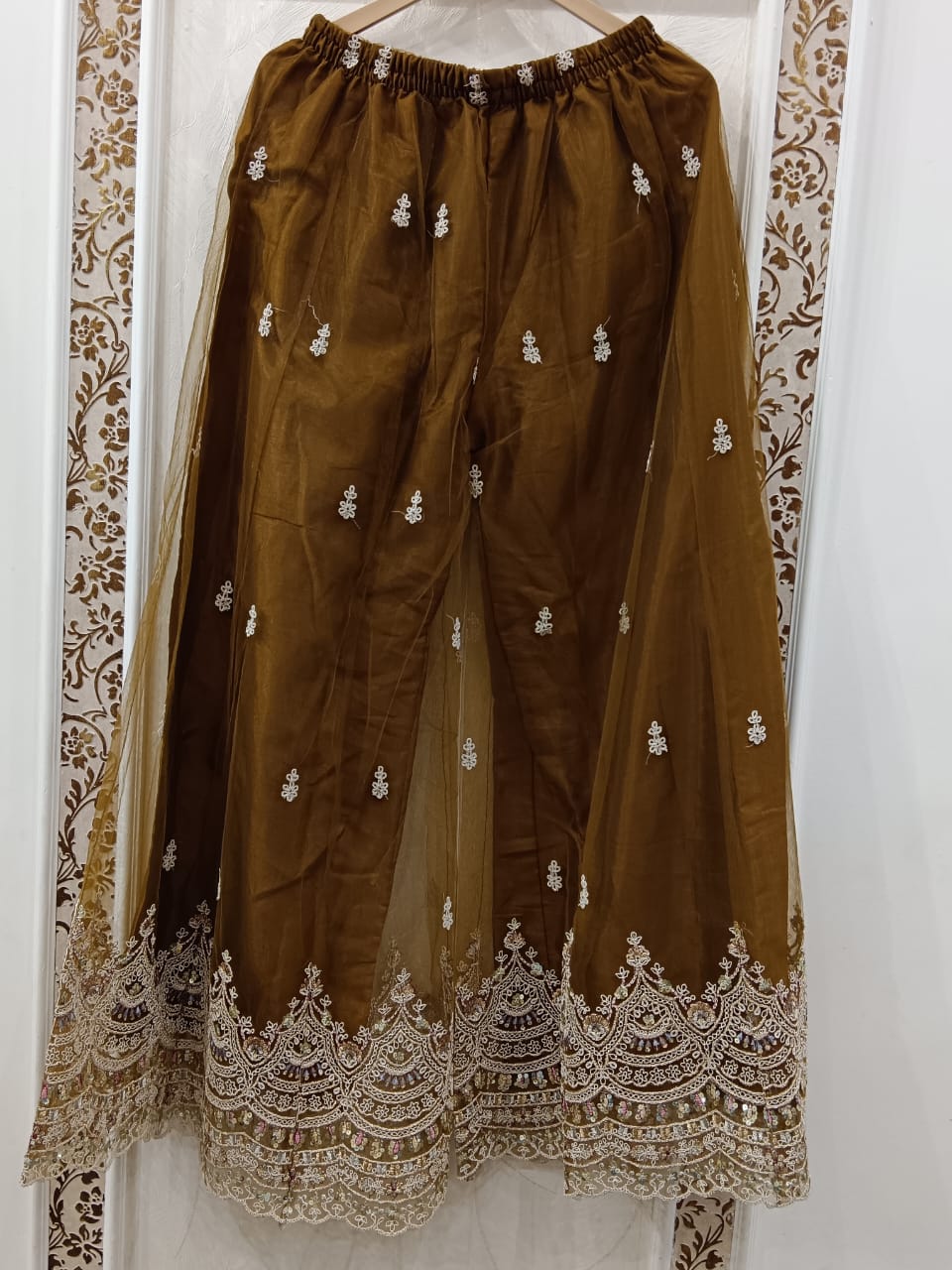 Net Fabric with Multicolor Embroidery - Image 7