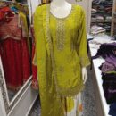 Digital print short kurti with golden thread