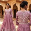 Embroidered Gown with Dupatta
