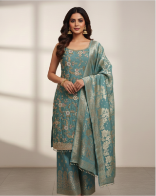 Banarasi Kurti Sharara Set