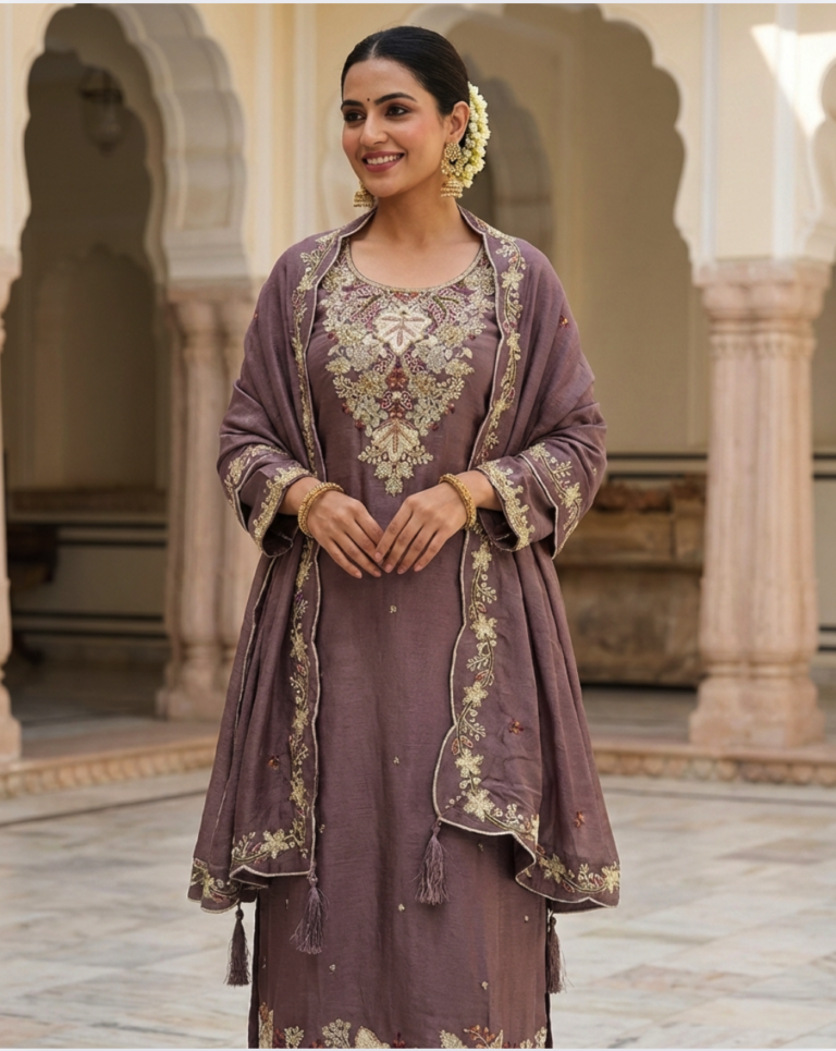 Designed to make every celebration special, this premium party and festive wear outfit is crafted using high-quality fabric that offers both comfort and elegance. The rich texture and flawless finish give it a luxury feel, making it ideal for parties, festive gatherings, wedding functions, and special occasions. With a lightweight yet premium drape and a comfortable fit, this outfit lets you enjoy long celebrations effortlessly while looking stylish and confident. A perfect choice for those who love trending designs, elegant silhouettes, and premium ethnic wear in one timeless piece.